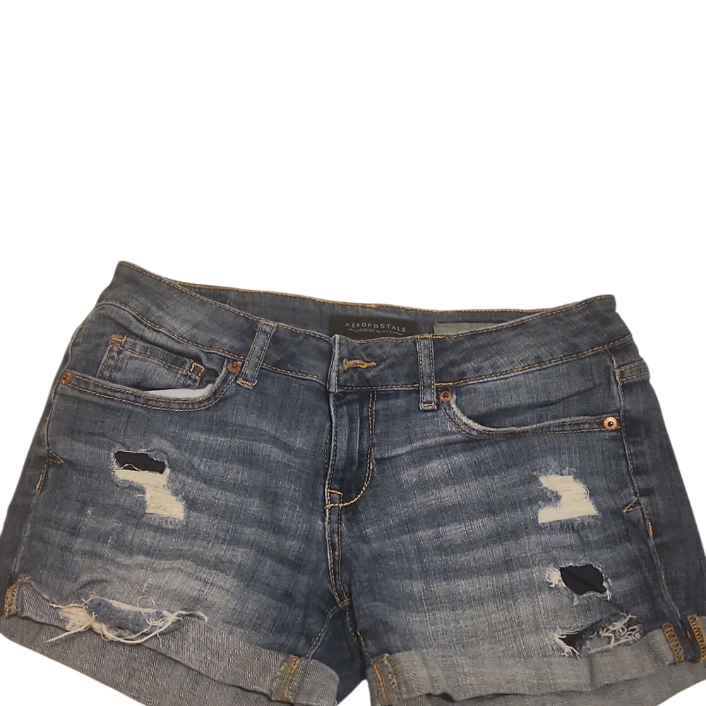 Aeropostale Dark Blue Denim Shorts, Size 4